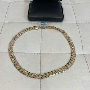Men's 14k Gold Plated Cuban Chain Necklace 18"